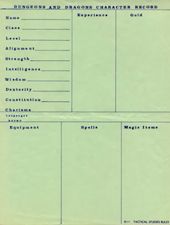 1975 Character Record