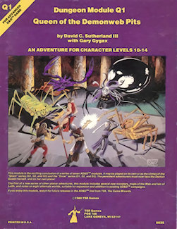 Q1 Queen of the Demonweb Pits, 1st printing