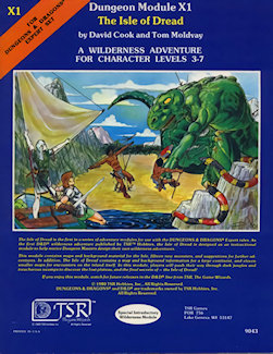 X1 Isle of Dread, 1st printing