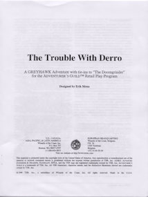 Trouble with Derro